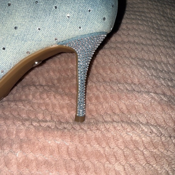 Elegant Blue Studded Women's Boots - Picture 5 of 6